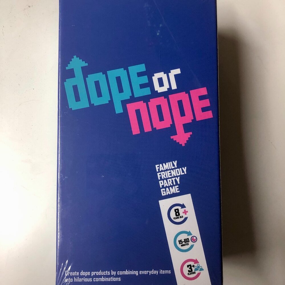 Dope or Nope Game – Family Party Card Game – English – Sealed – Ages 8+